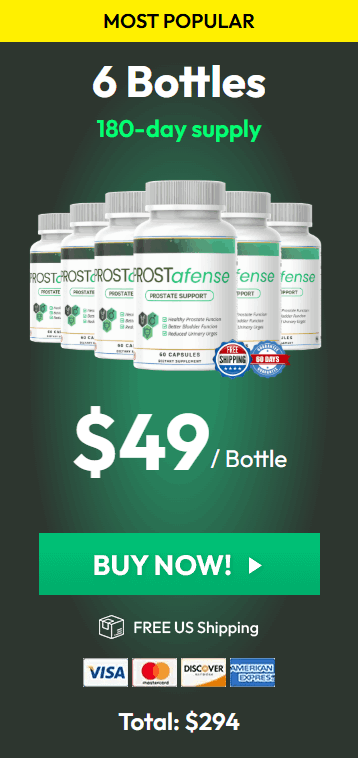 ProstAfense 6 bottles
